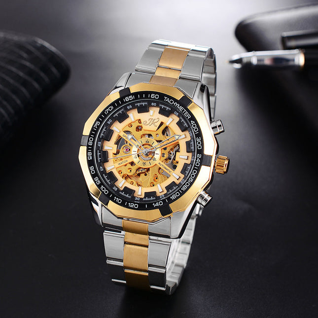 Men's Automatic Luxury Mechanical Watch – Hollow Dial Design