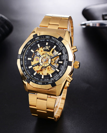 Men's Automatic Luxury Mechanical Watch – Hollow Dial Design