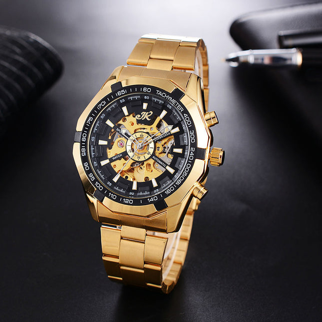 Men's Automatic Luxury Mechanical Watch – Hollow Dial Design