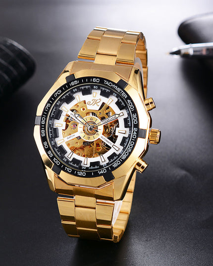 Men's Automatic Luxury Mechanical Watch – Hollow Dial Design