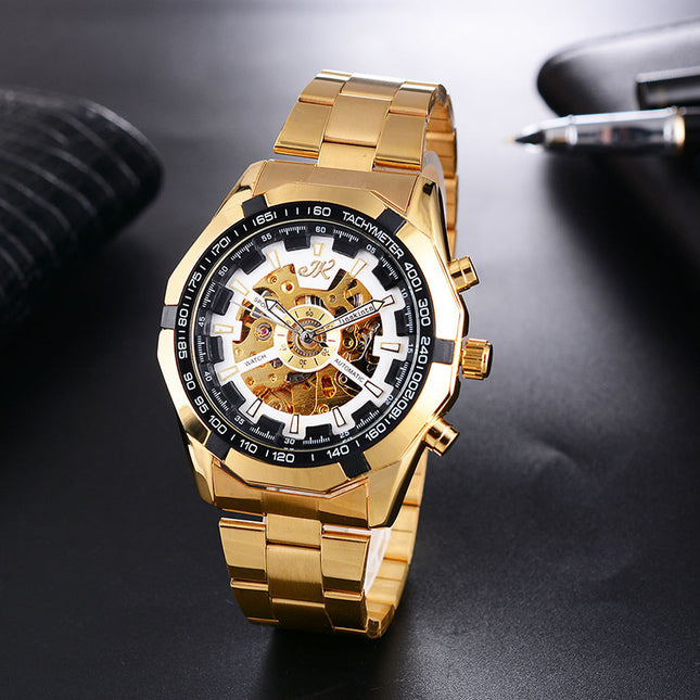Men's Automatic Luxury Mechanical Watch – Hollow Dial Design