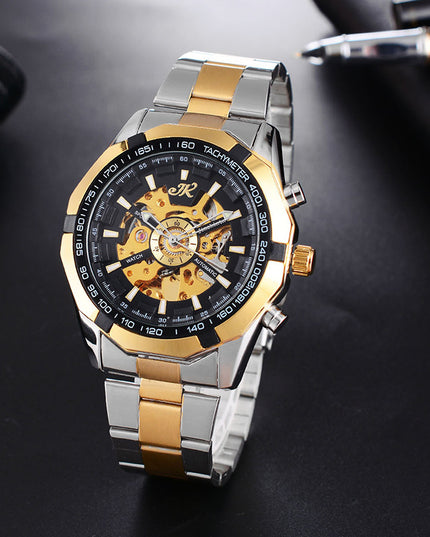 Men's Automatic Luxury Mechanical Watch – Hollow Dial Design