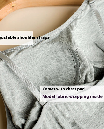 Women's Padded Slip – Built-In Bra, Mid-Length, 8 Colors