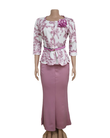 Women's Floral Two-Piece  Skirt Set