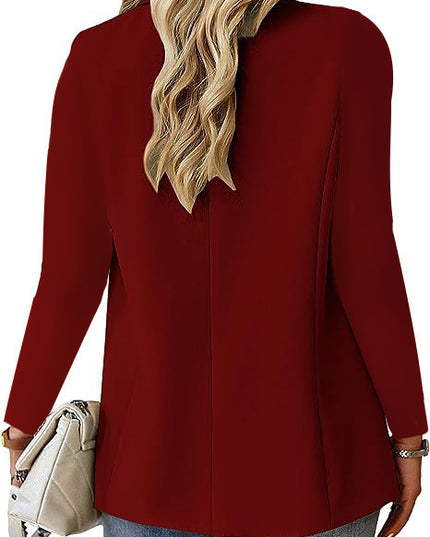Women's Classic Lapel Blazer – Long Sleeve Suit Jacket