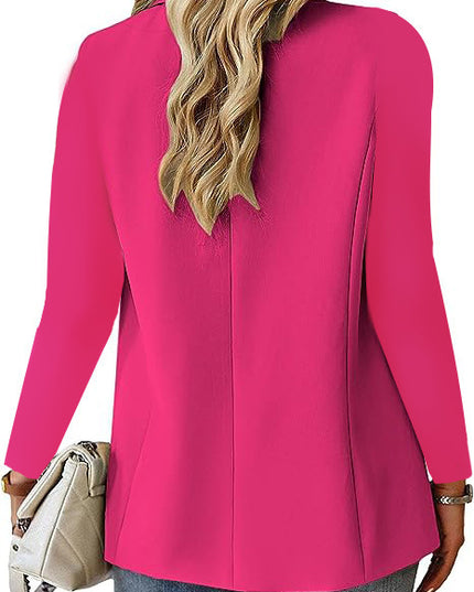 Women's Classic Lapel Blazer – Long Sleeve Suit Jacket