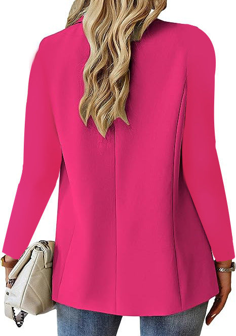 Women's Classic Lapel Blazer – Long Sleeve Suit Jacket