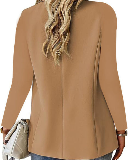 Women's Classic Lapel Blazer – Long Sleeve Suit Jacket