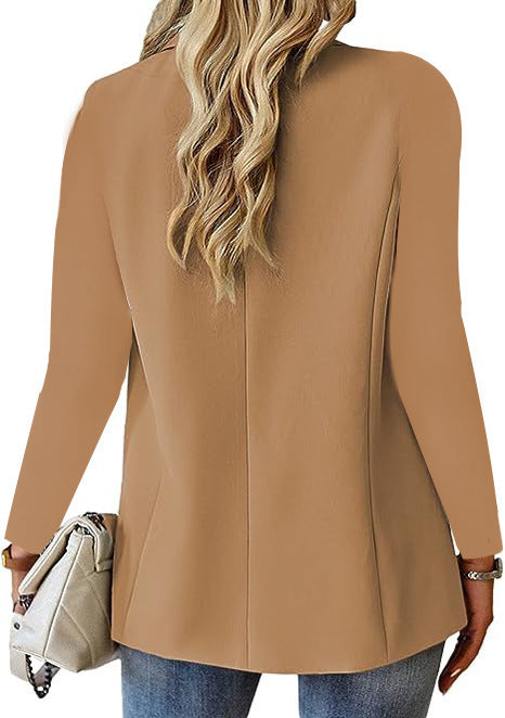 Women's Classic Lapel Blazer – Long Sleeve Suit Jacket