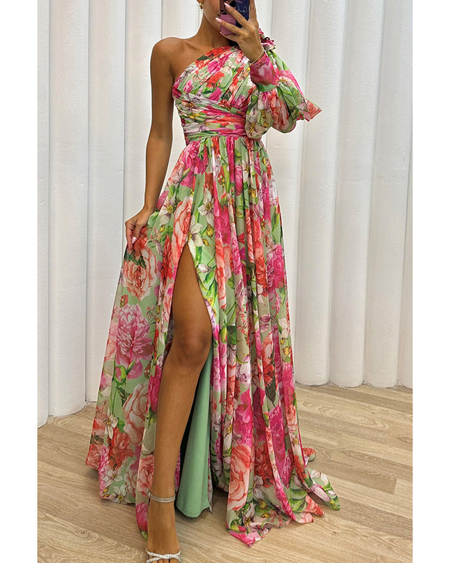 One-Shoulder Swing Maxi Dress