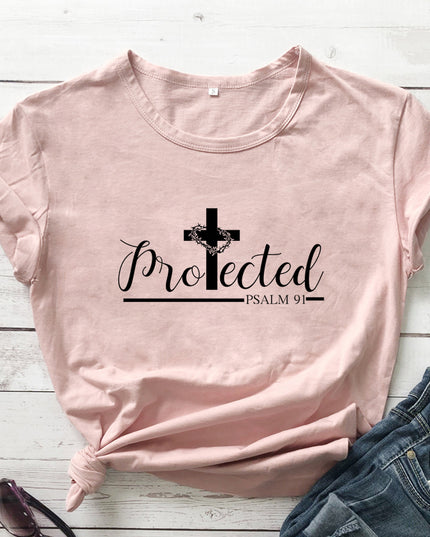 Women's Christian Inspirational Printed T-Shirt – Cotton, 14 Colors, Sizes S–3XL