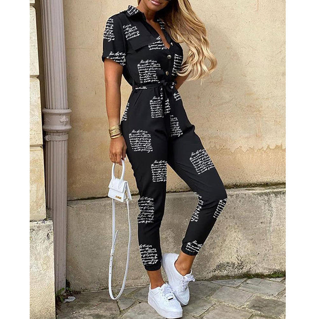Collared Belted Jumpsuit