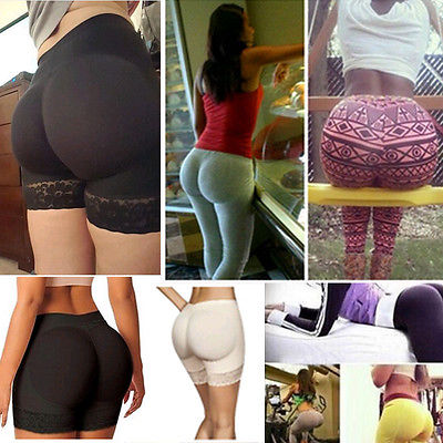 Women's Push-Up Booty Enhancing High-Waist Shorts – Beige & Black, S–3XL