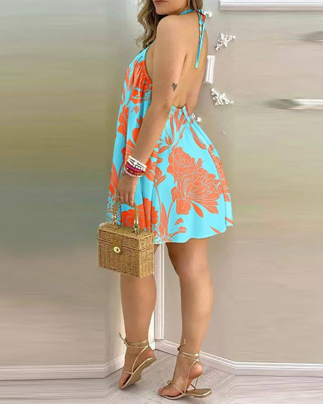 Off-Shoulder Midi Dress – Sleeveless A-Line Summer Dress