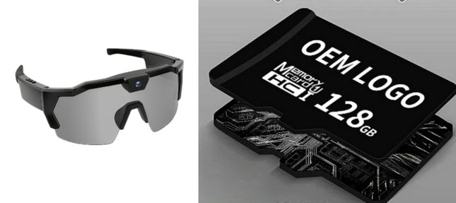 AI Smart Riding Glasses with Built-In Camera – Multiple Lens Types & Storage Options