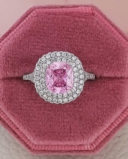 Cubic Zirconia Geometric Ring Collection