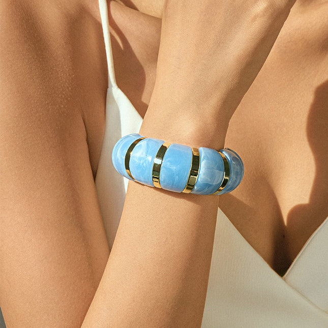 Women's Acrylic Blooming Pattern Bracelet – 9 Unique Designs