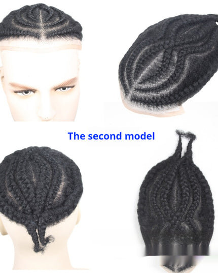 Men's Human Hair Hand-Braided Toupee – Lace & Full Lace Styles