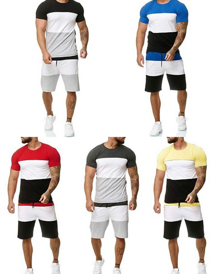 Men's 2-Piece Sport T-Shirt & Shorts Set – 5 Colors, Sizes S–4XL