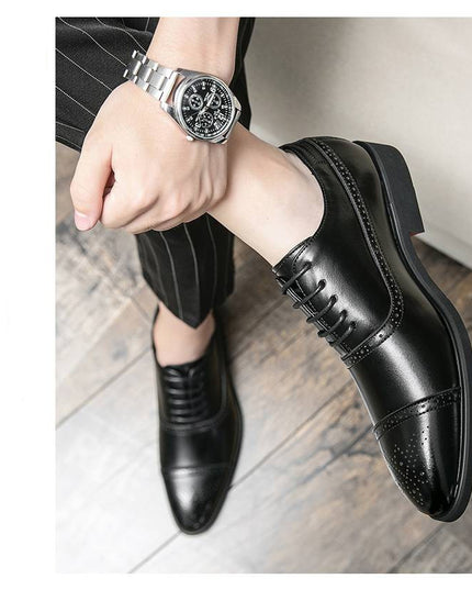 Men's Pointed-Toe  Faux Leather Shoes