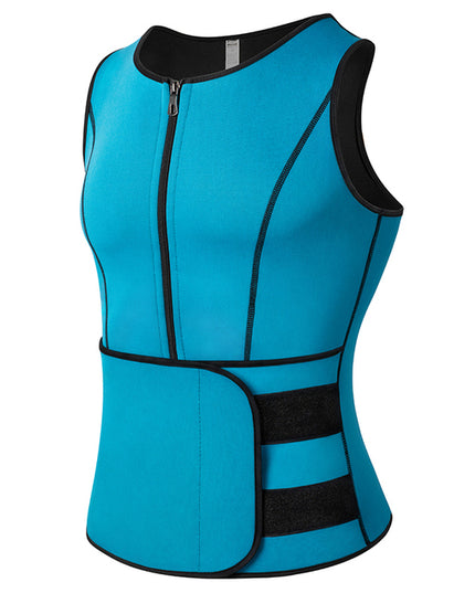 Men's Sauna Sweat Vest – Waist Trainer, High Collar, Slim Fit, S–3XL