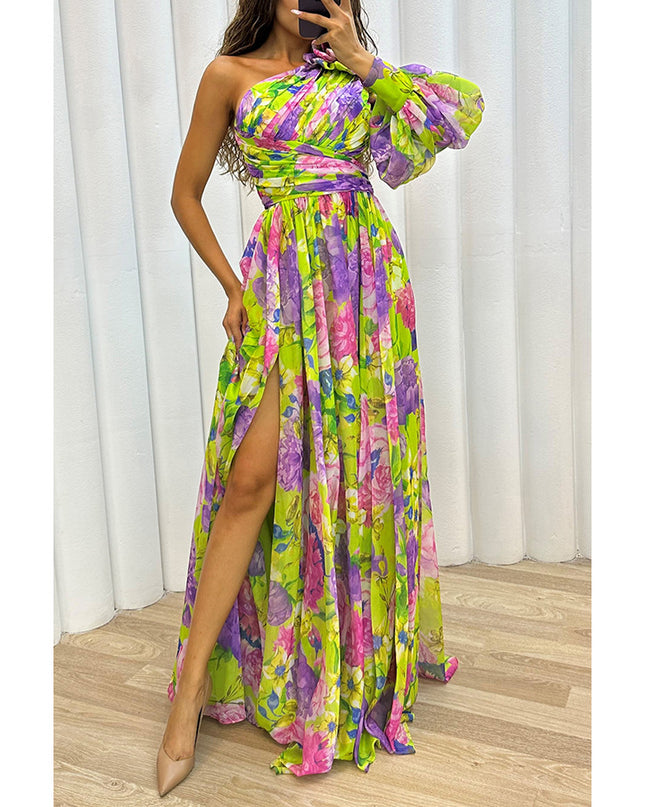 One-Shoulder Swing Maxi Dress