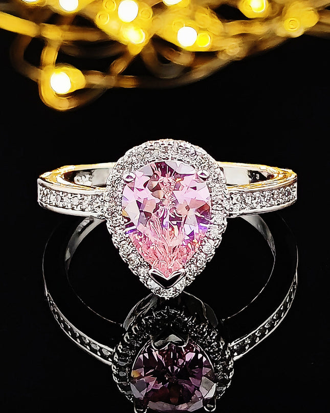 Cubic Zirconia Geometric Ring Collection