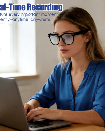 AI Smart Glasses – 1080P Camera, Voice Assistant, 139-Language Translation & Open-Ear Audio