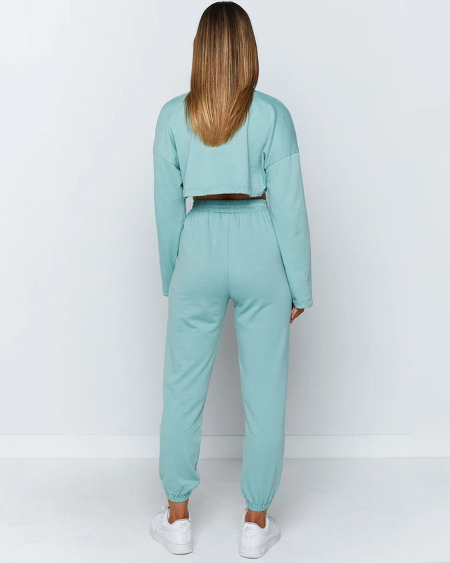 Women's Casual 2-Piece Fleece Tracksuit Set