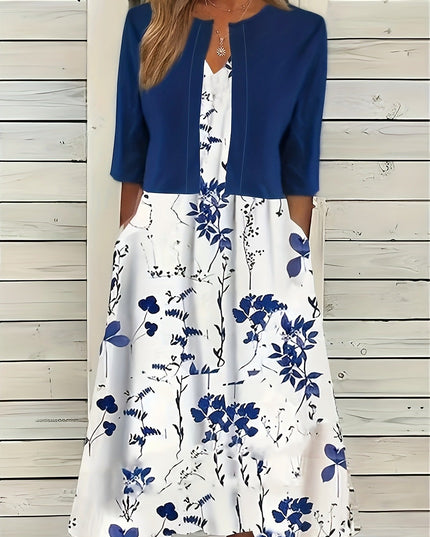 Women's  Flared Dress Suit – 3D Pattern, 11 Colors, S–5XL