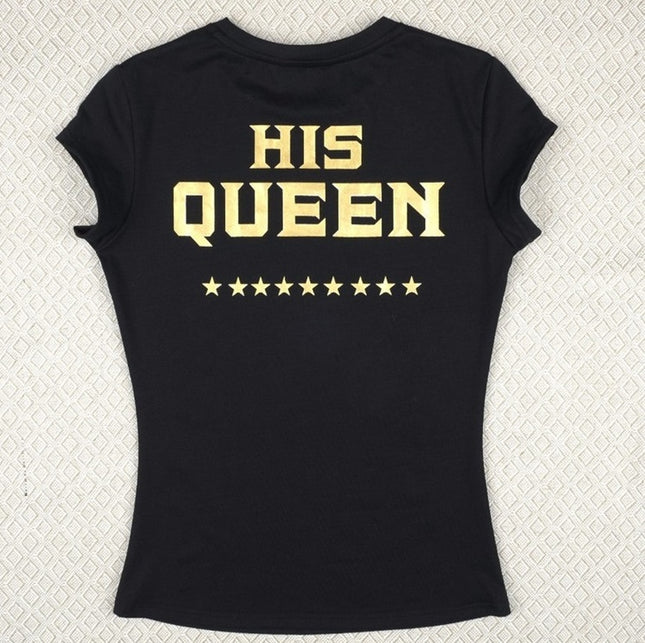 "The King & His Queen" Matching Couples T-Shirts – Black, Sizes XS–XXL