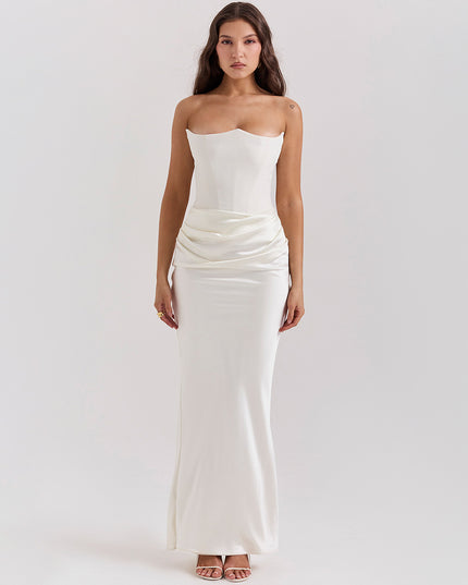 Backless Tube Top Maxi Dress | Sleeveless Evening Gown