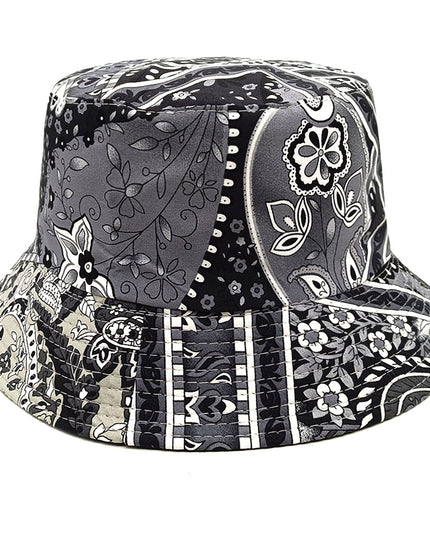 Reversible Paisley Bucket Hat – Double-Sided, Sun Protection, 6 Colors