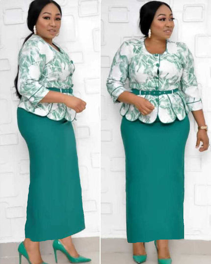 Women's Floral Two-Piece  Skirt Set