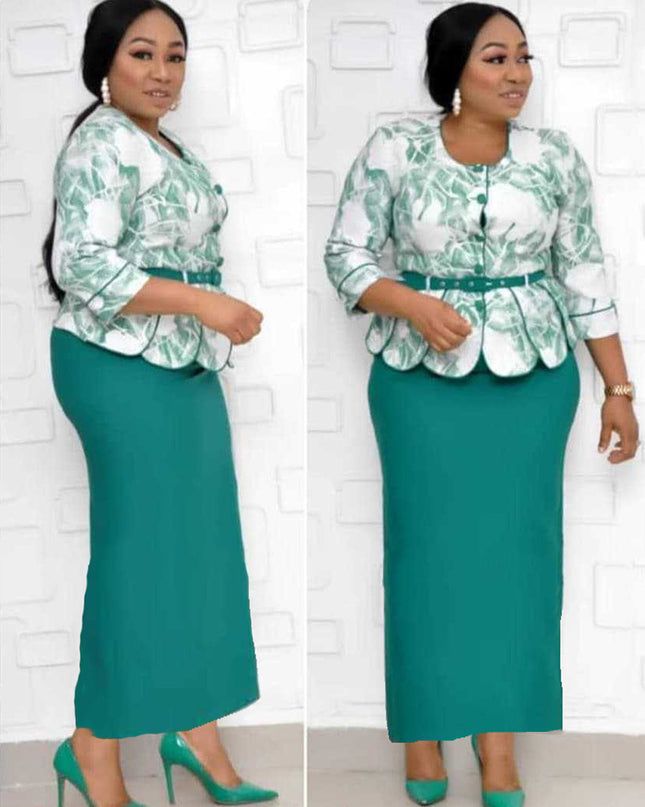 Women's Floral Two-Piece  Skirt Set
