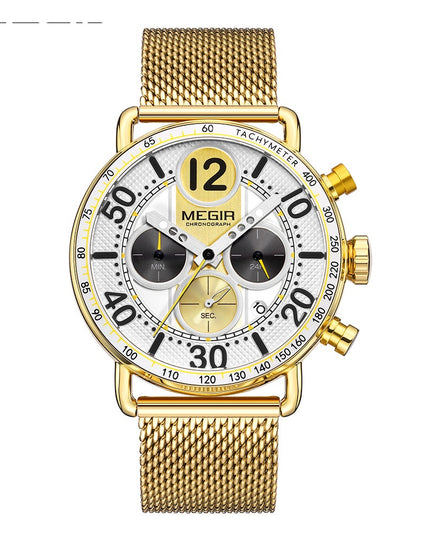 Men's Gold Quartz Fashion Watch – 5 Style Options