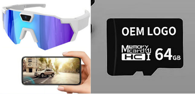 AI Smart Riding Glasses with Built-In Camera – Multiple Lens Types & Storage Options