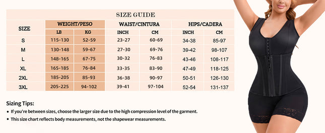 Fajas Colombianas Overbust Shapewear – 11 Steel Bones, Tummy Control, Butt Lifter, S–3XL