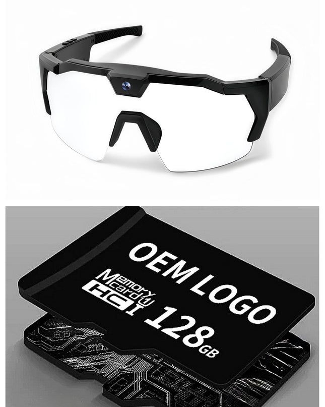 AI Smart Riding Glasses with Built-In Camera – Multiple Lens Types & Storage Options