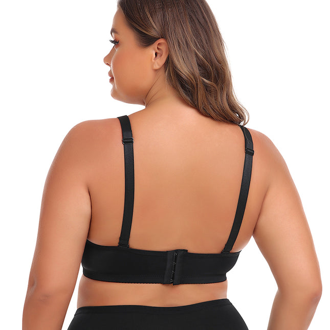 Women's Large Size No Underwire Wide Back Strap Bra
