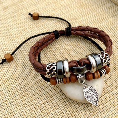 Men's Cross Stud Braided Leather Bracelet – Punk & Faith Style | Brown & Black | 6 Designs