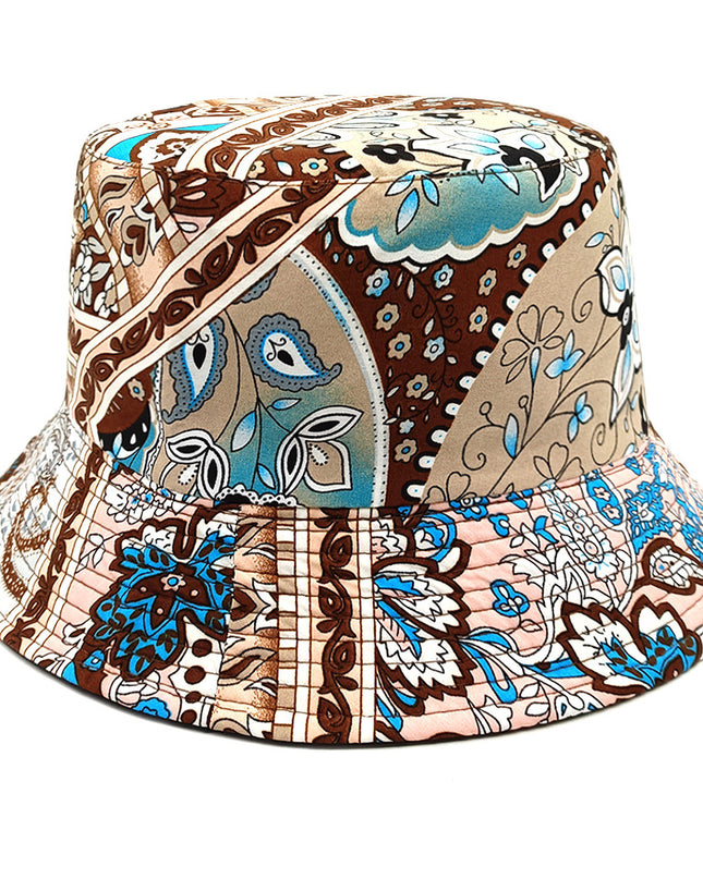 Reversible Paisley Bucket Hat – Double-Sided, Sun Protection, 6 Colors