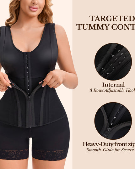 Fajas Colombianas Overbust Shapewear – 11 Steel Bones, Tummy Control, Butt Lifter, S–3XL