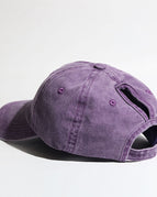 Washed horsetail cap/Purple / Adjustable