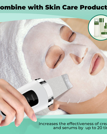 Ultrasonic Facial Beauty Device – 4-in-1 Deep Cleansing, Ion Therapy & Blackhead Removal