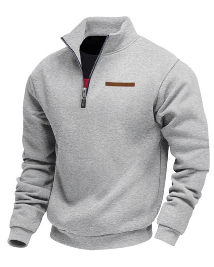 Men's Slim-Fit Fleece-Lined Pullover Sweatshirt – 8 Colors, S–3XL