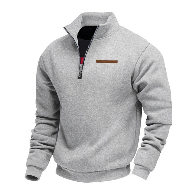 Men's Slim-Fit Fleece-Lined Pullover Sweatshirt – 8 Colors, S–3XL