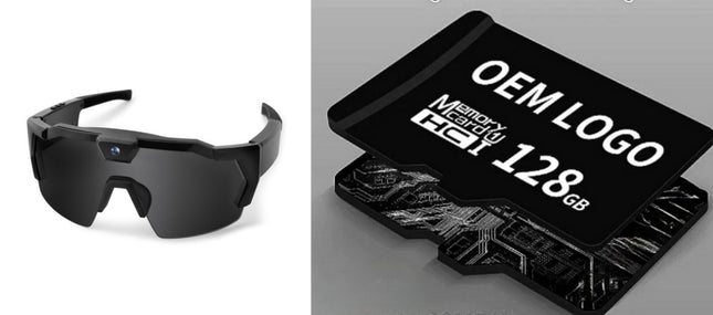 AI Smart Riding Glasses with Built-In Camera – Multiple Lens Types & Storage Options
