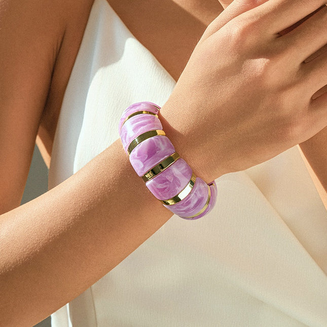 Women's Acrylic Blooming Pattern Bracelet – 9 Unique Designs