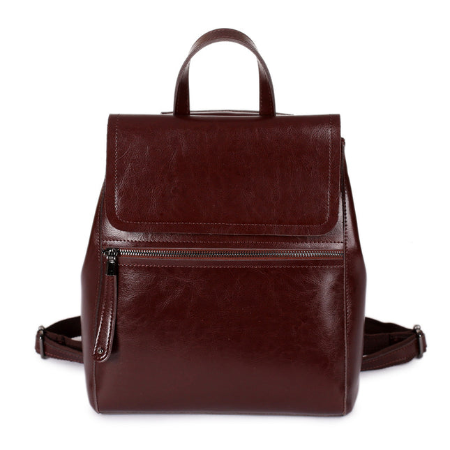 Luxury Oil Waxed Leather Ladies Vintage Backpack